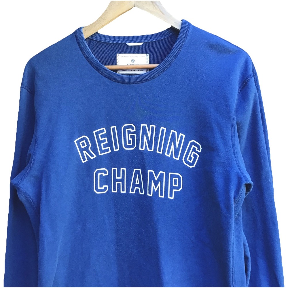 Reigning Champ Men's Medium Blue Crewneck Sweatshirt Canada Gym Workout Yoga